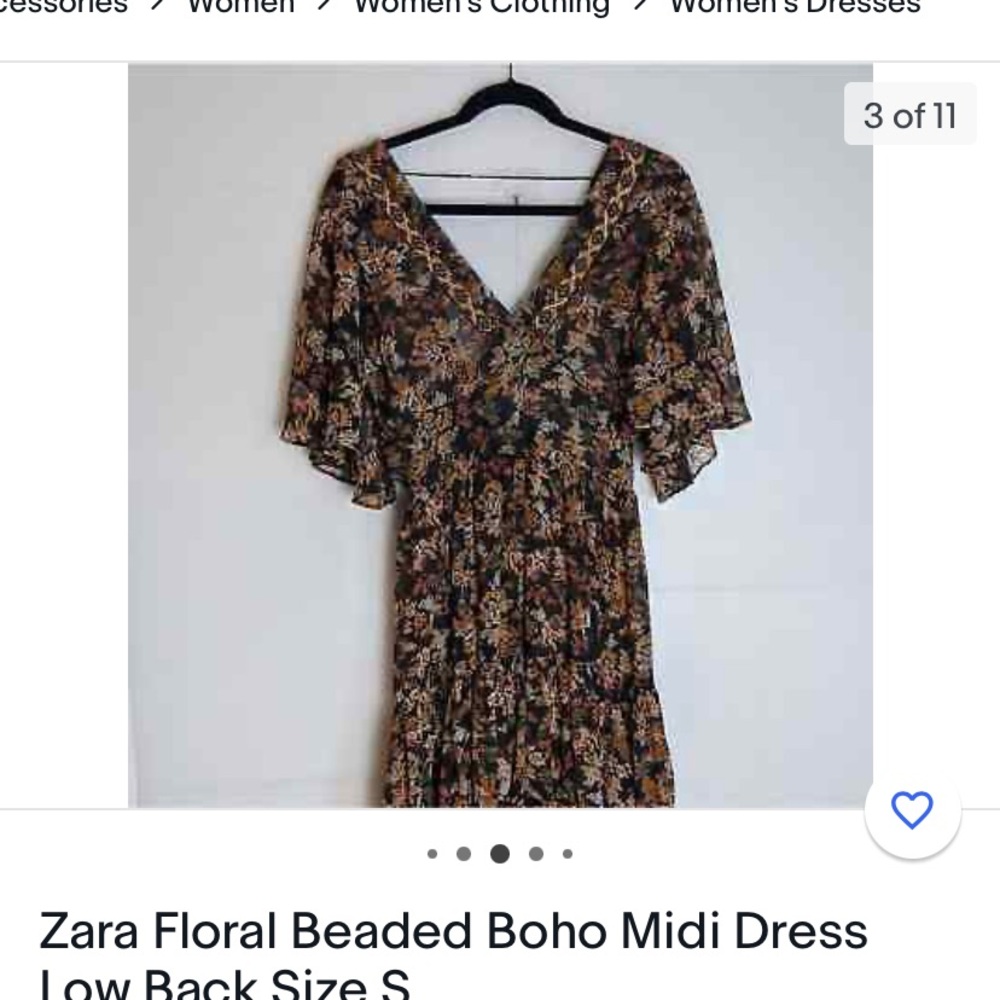 Zara floral beaded dress